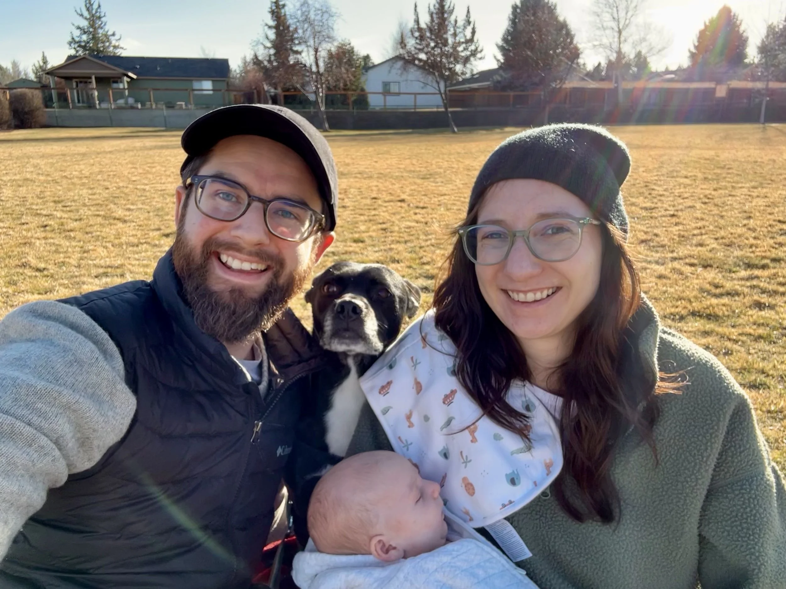 Sean Woulfe with his family in Bend, Oregon.