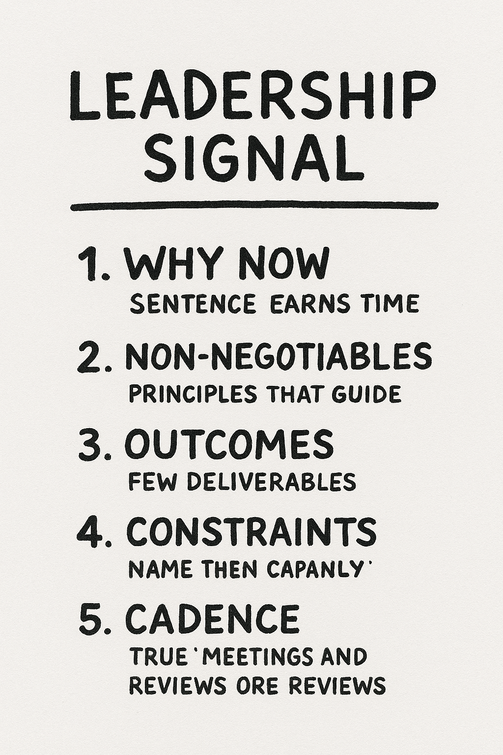 Leaders Don’t Lack Strategy, They Lack Signal: 5 Lines to Cut Through Noise