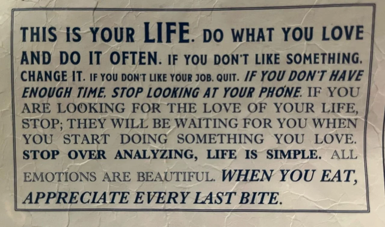 This is your one life 🤩