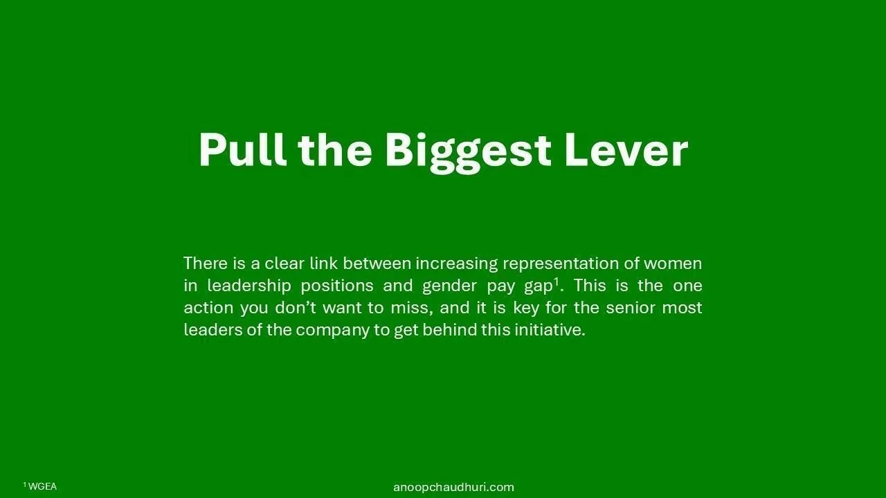 Which lever do you pull when closing the Gender Pay Gap? 