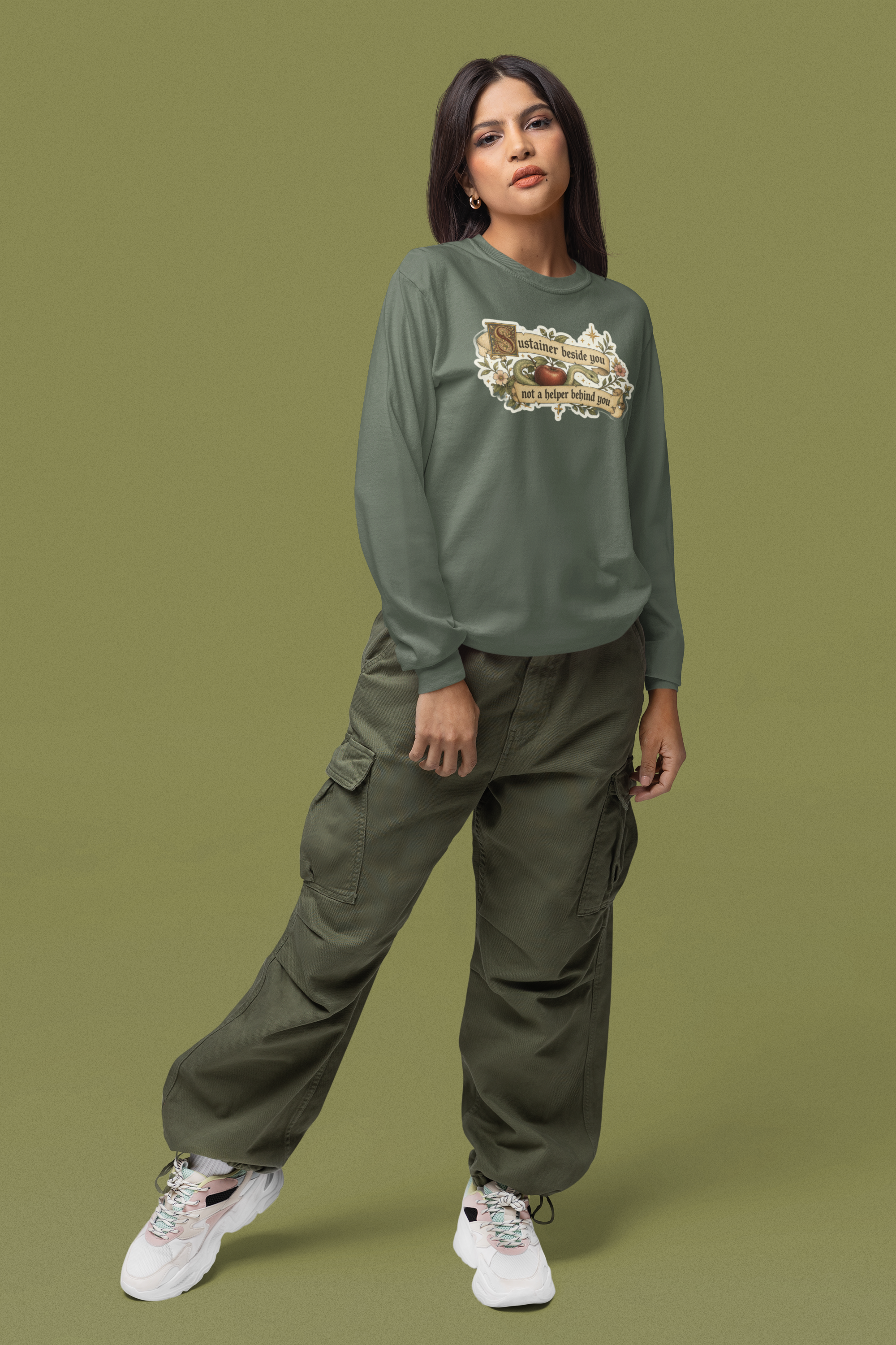 Sustainer Beside You Premium Heavyweight Long Sleeve Shirt