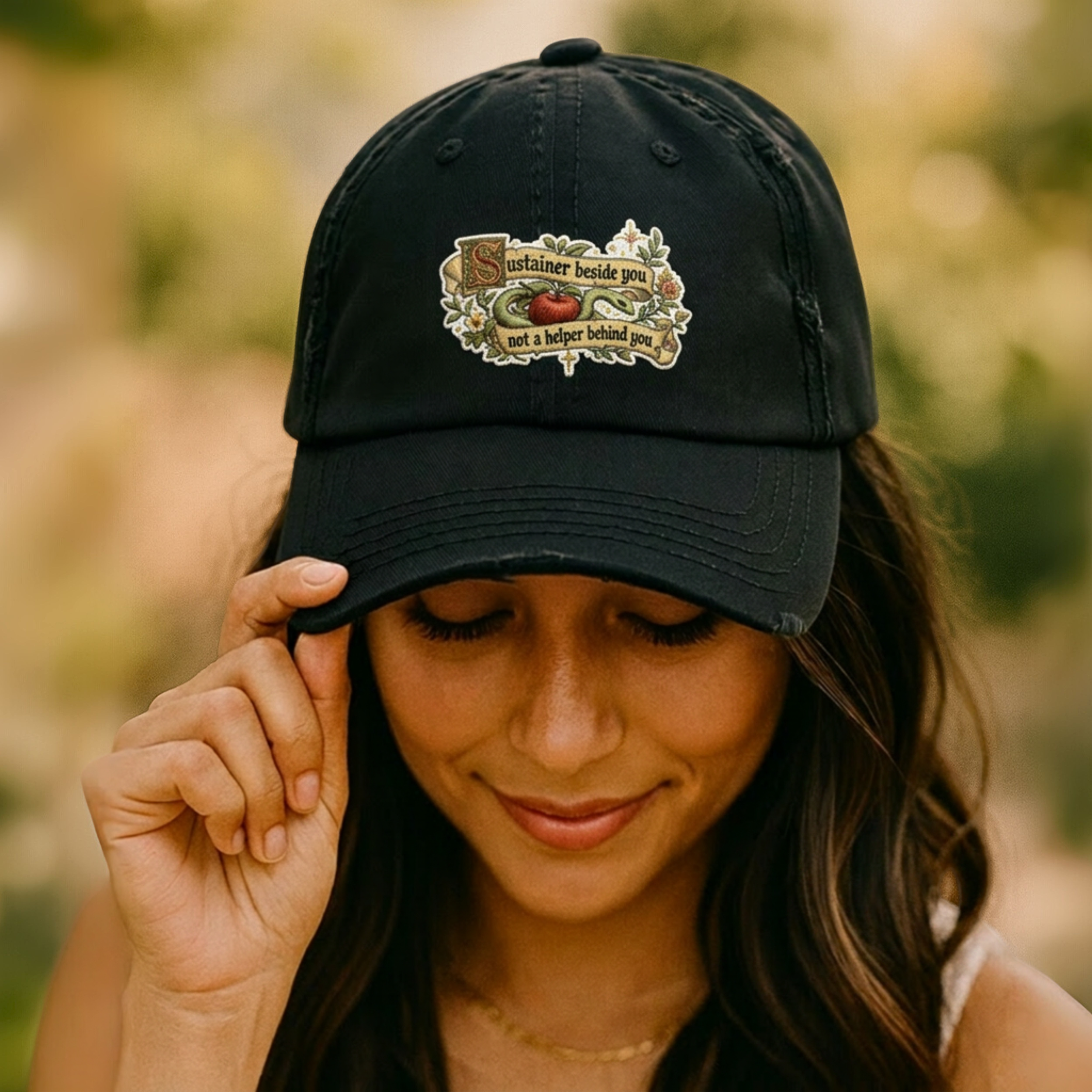 Sustainer Beside You Distressed Dad Hat