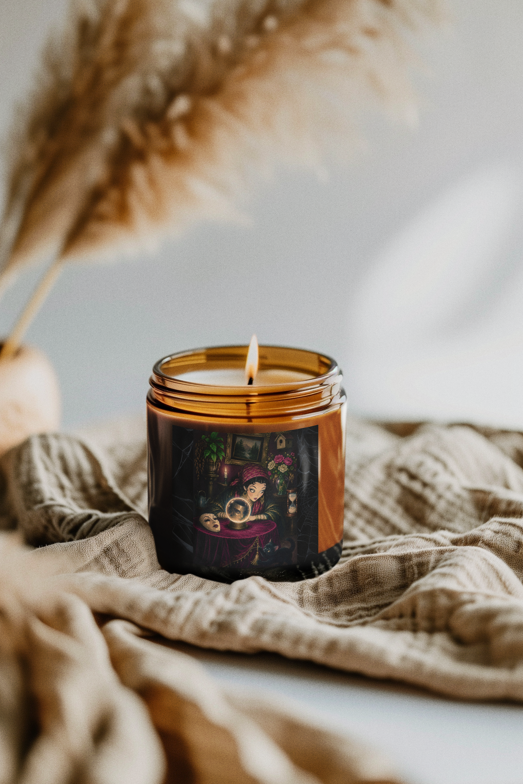 "The McGurk Effect" Fortune Teller Amber Glass Jar Soy Candle