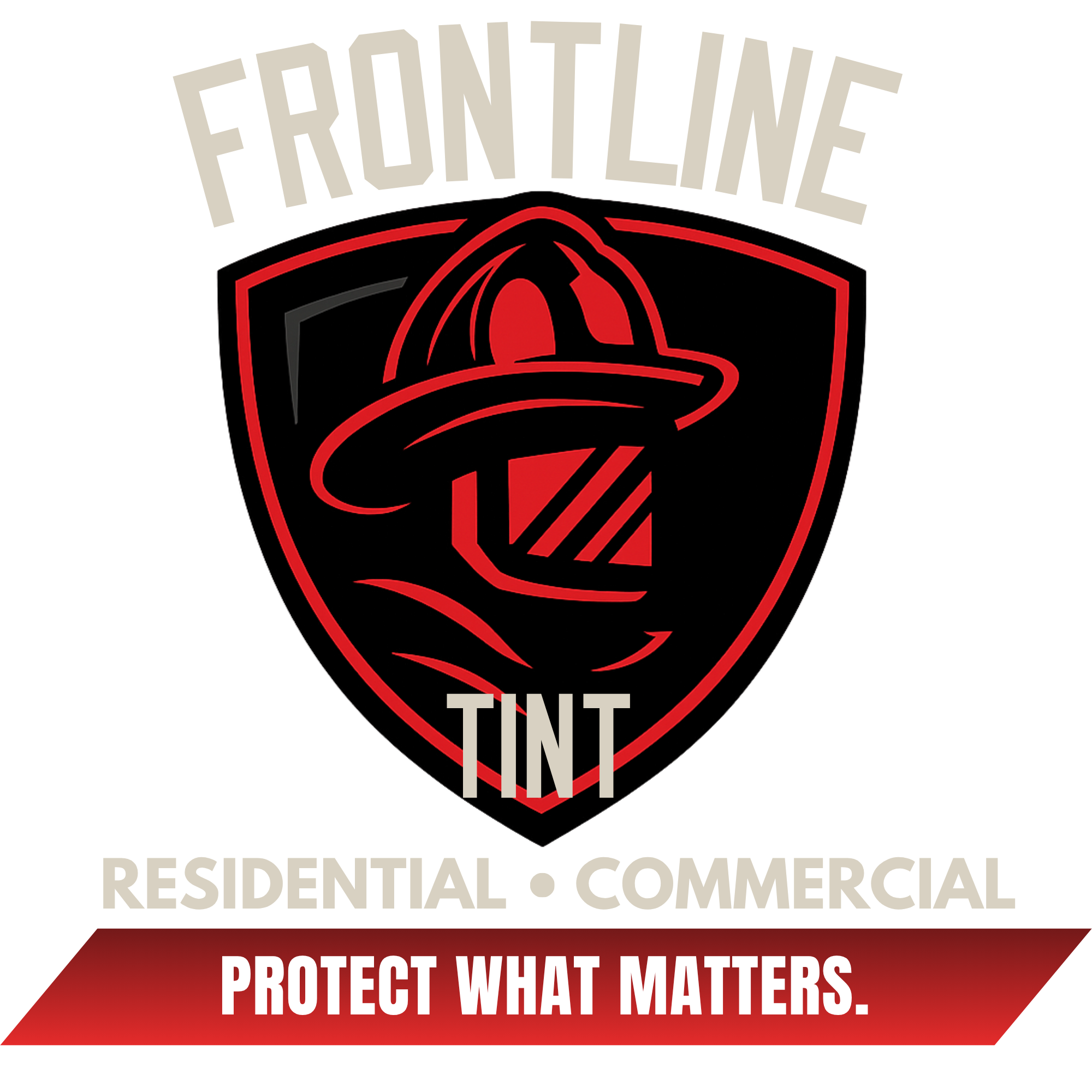 Text-reading: 'Protect what matters' with a graphic of a firefighter helmet.