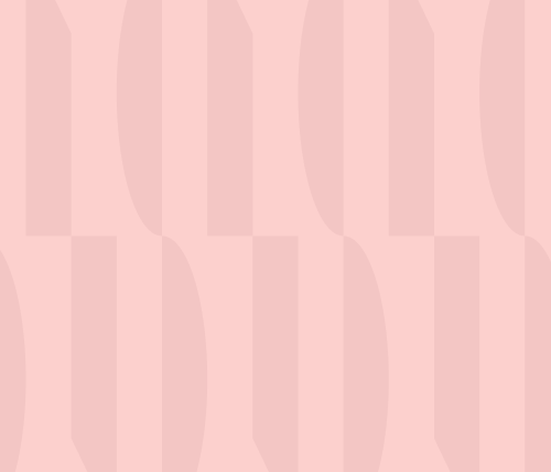 Abstract pink background with large, faint, vertical letter patterns.