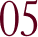 Number five written in dark purple on a white background.