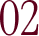 Two cards with the number '02' and some decorative elements
