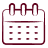 A calendar icon with a grid of squares representing days.