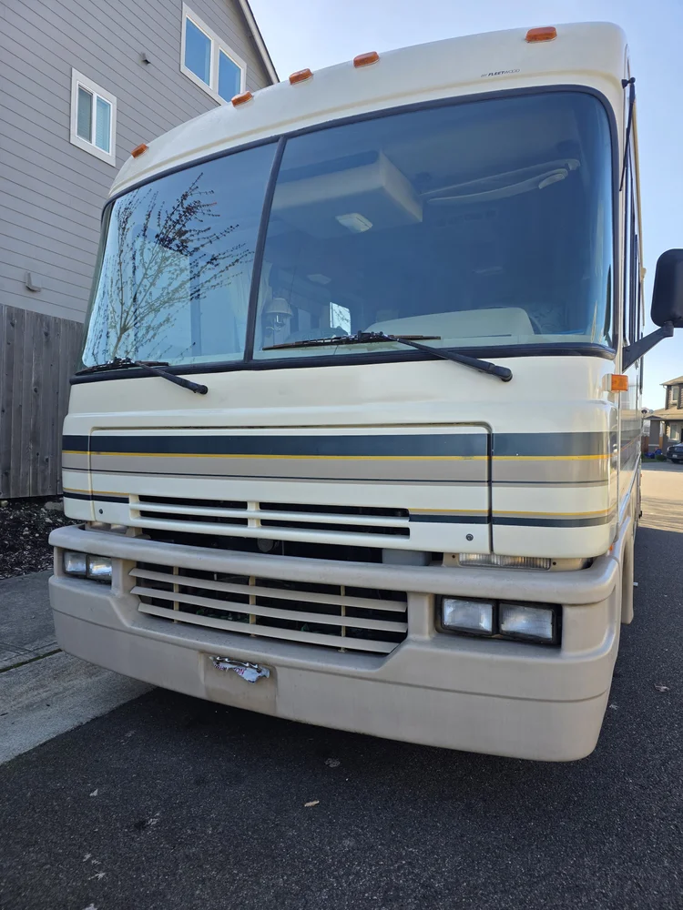 RV exterior after