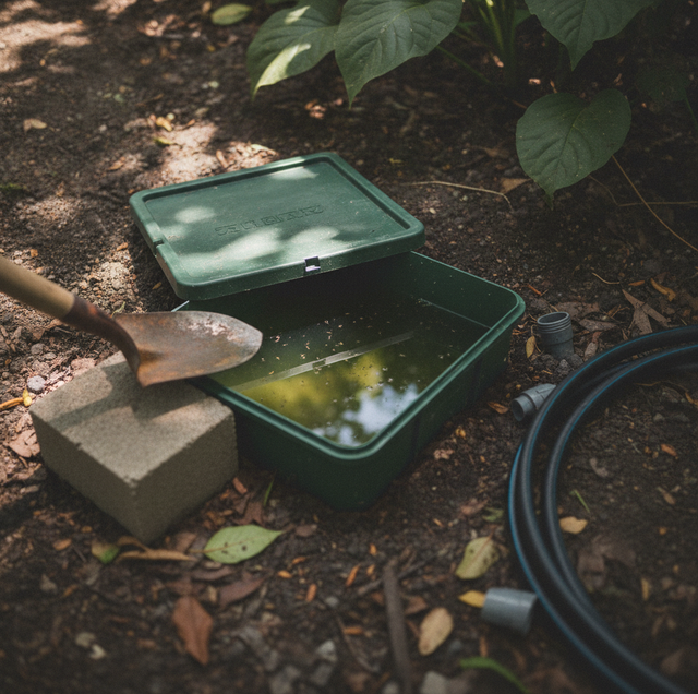 backyard mosquito breeding in hidden water source