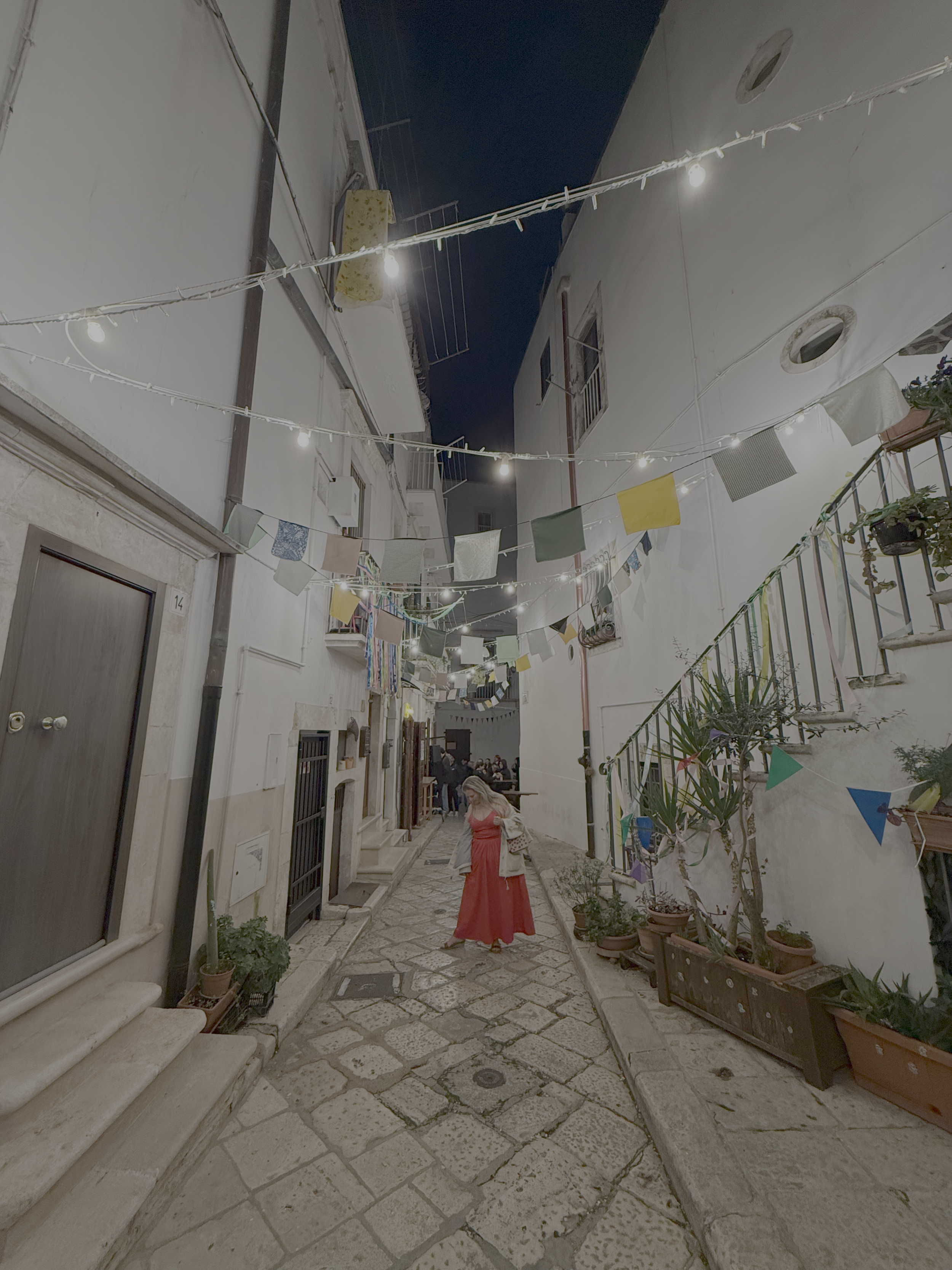 woman in alley of southern italy
