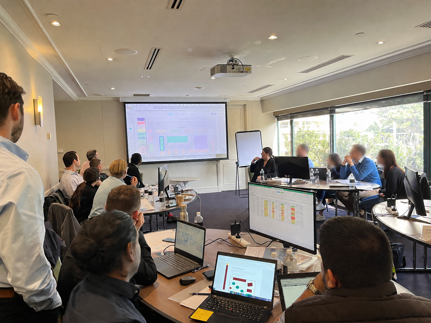 Commercial team working through a customer strategy session