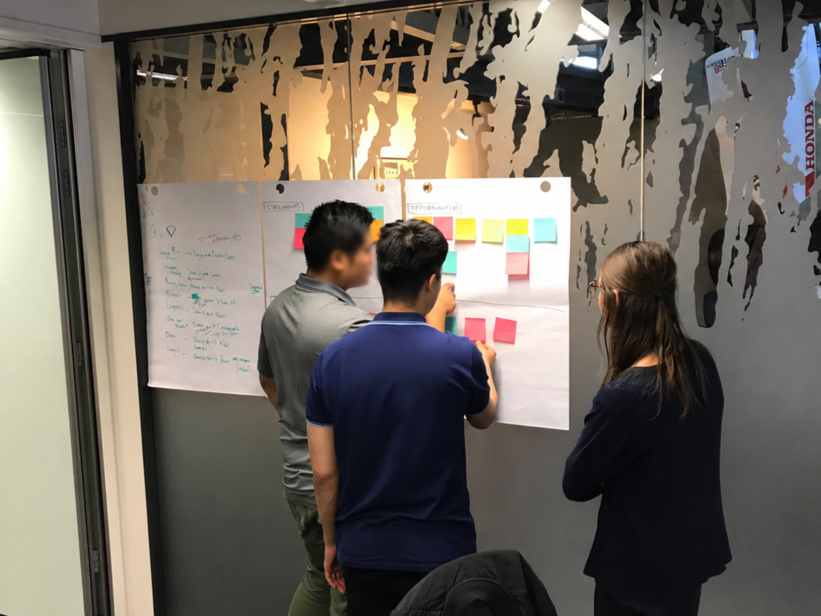 Commercial team applying frameworks to a real customer plan