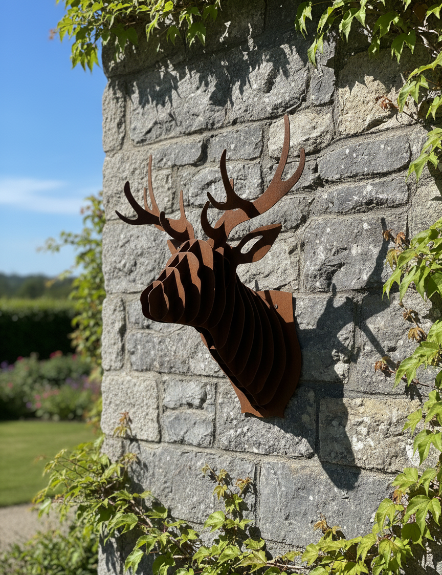 cerf en acier corten