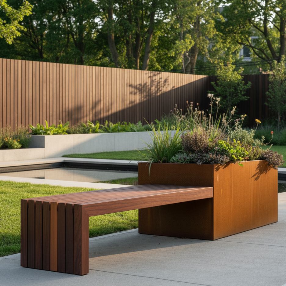 Jardinière banc