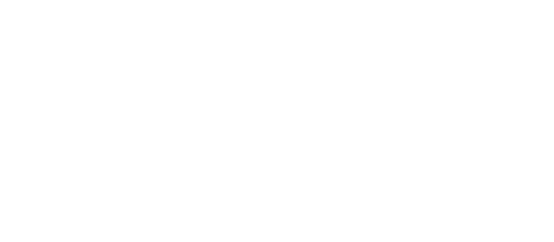 White line drawing of a multi-level house or building with a rounded roof, to the left a railing, and a tree to the right, set against a black background.