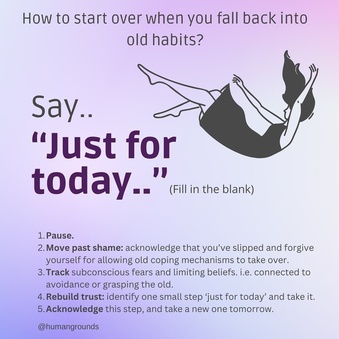Falling and getting back up // In recent days I have spoken to many clients and people around me who are disappointed in themselves. They have big plans, but procrastinate, grab low-hanging fruit, or relapse into old behavioural patterns. They are an