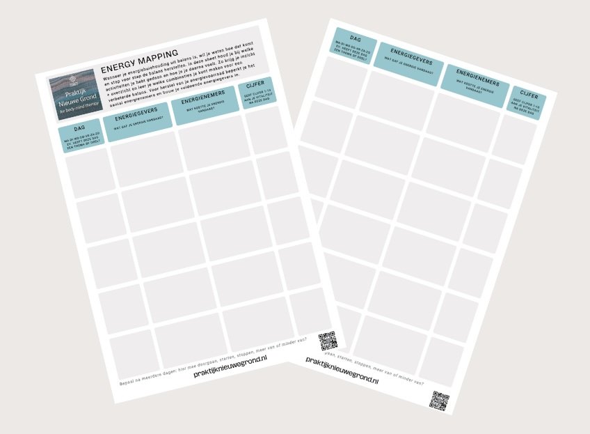 Energy Mapping worksheet