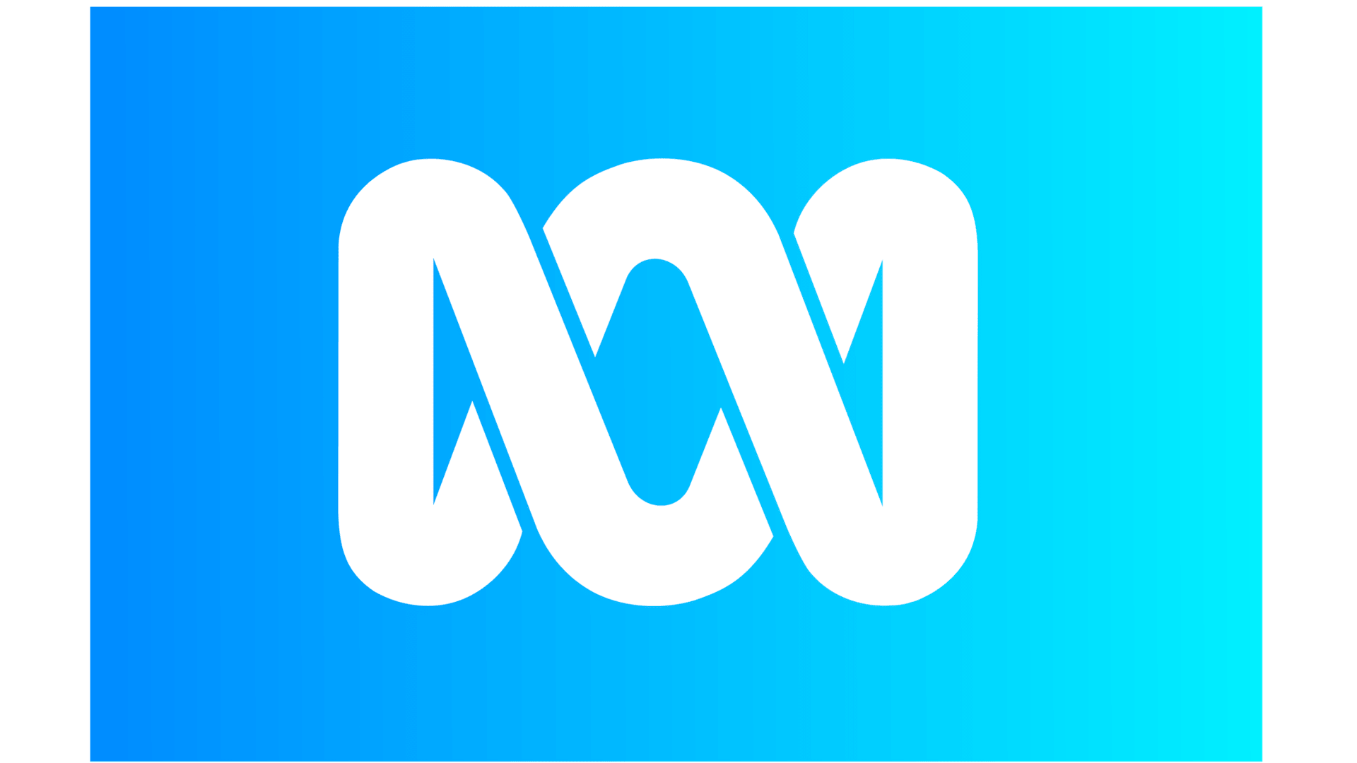 Logo of ABC in white text with a blue gradient background.