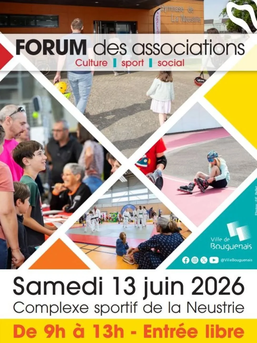 Envie d'int&eacute;grer le club de l'US Bouguenais pour la rentr&eacute;e prochaine ? Retrouvez-nous au forum des associations ce samedi 13 juin pour pr&eacute;parer votre inscription 🎾

@villedebouguenais
@tecnifibre
@lardesports_nantessorinieres @