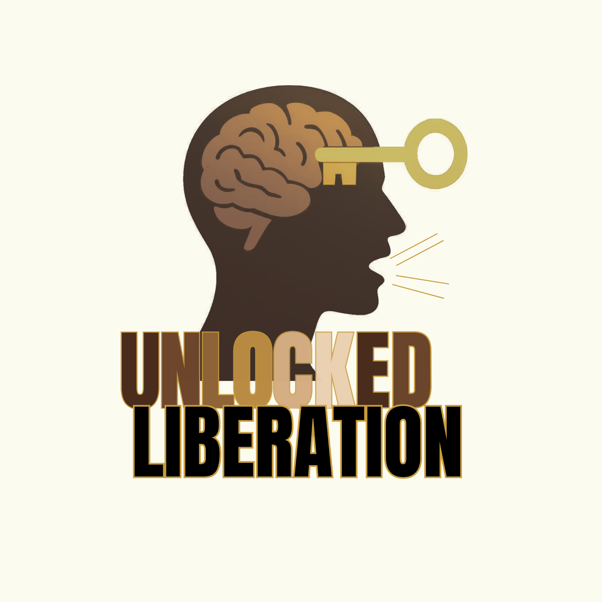 Illustration of a human head with a brain and a key inserted into the mind, symbolizing unlocking the mind and potential.