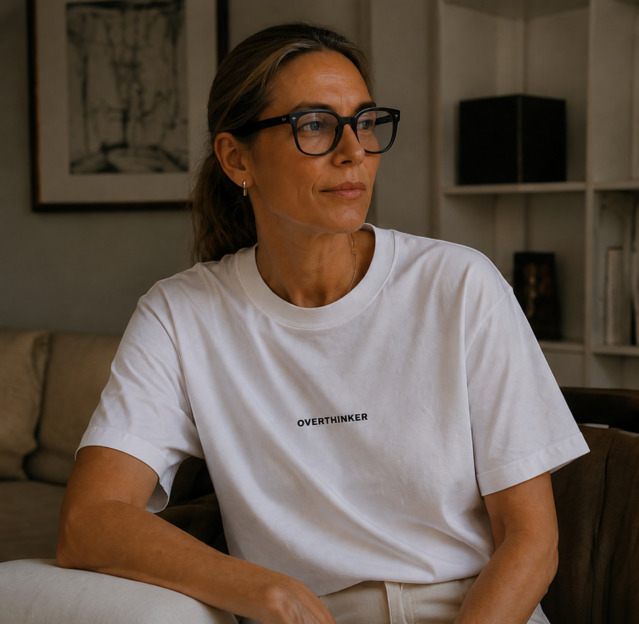 Overthinker Minimalist | T-Shirt White