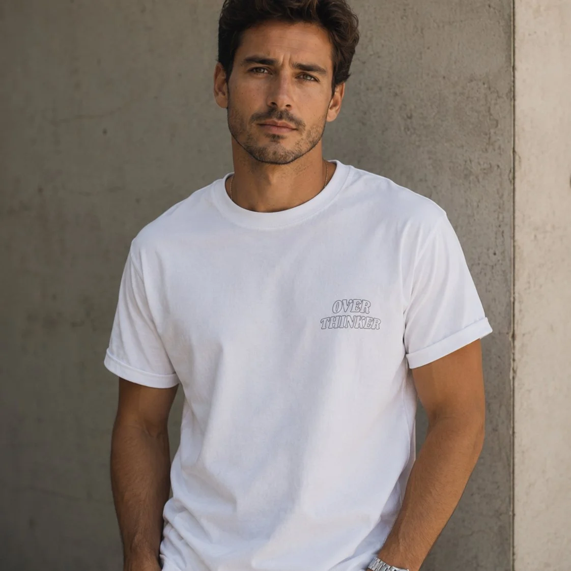 Overthinker Arched | T-Shirt White