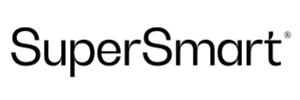SuperSmart logo with text in black