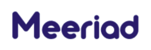 The word 'Meeriad' written in blue text on a white background.