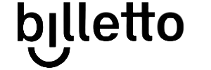 The word 'bjuletto' in stylized black text with a smiley face incorporated into the letter 'j'.
