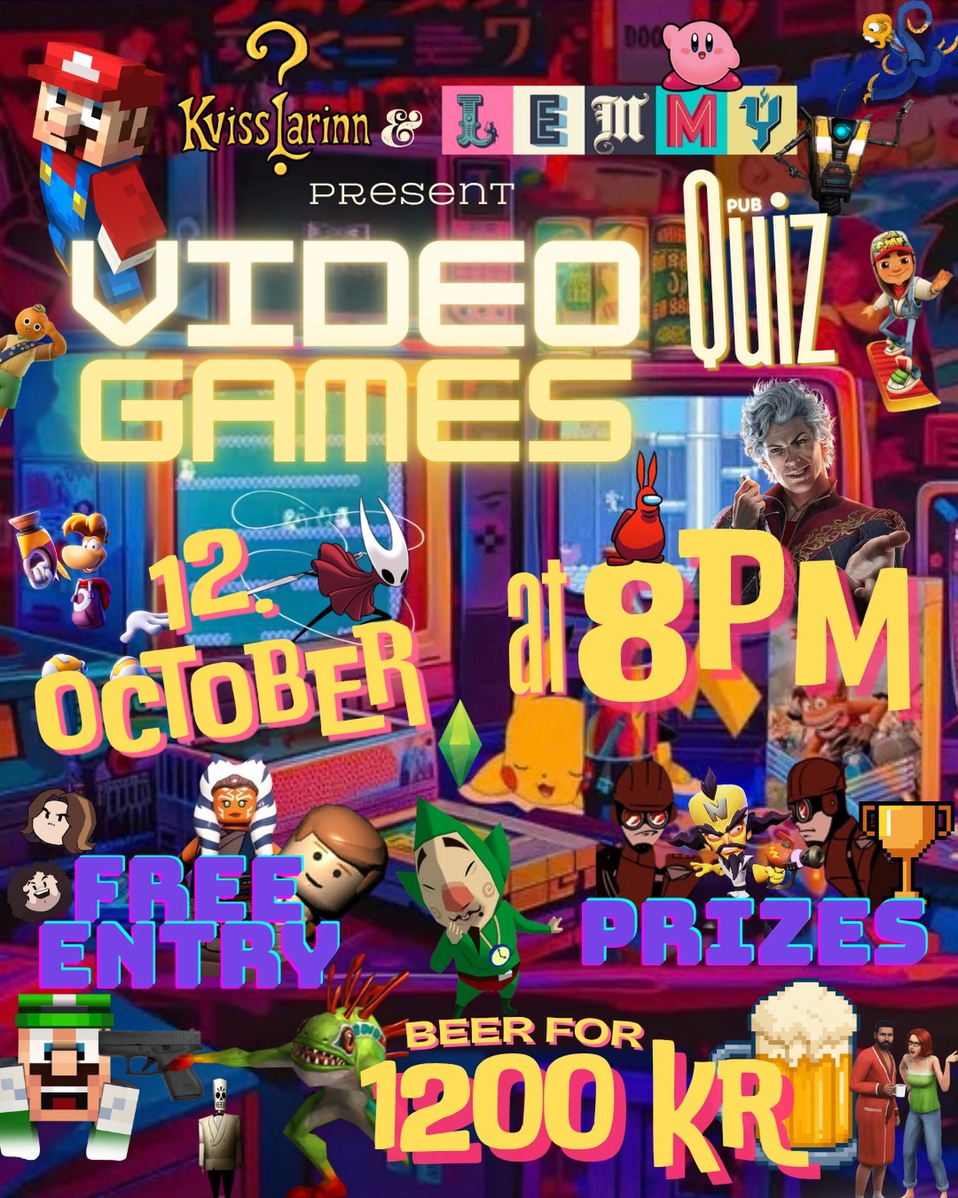 The votes are in and VIDEO GAMES are officially the theme for NEXT MONDAY AT 20:00 🎮 I may have gone a little overboard with the poster but I&rsquo;m JUST SO EXCITED YOU GUYS!! 🕹️👾📀 It&rsquo;s going to be an absolute blast so I look forward to se