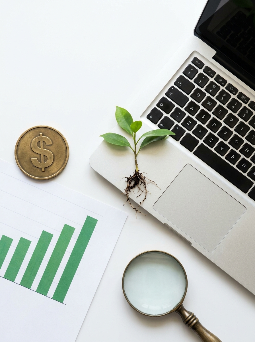 Small business web design investment showing growth and ROI