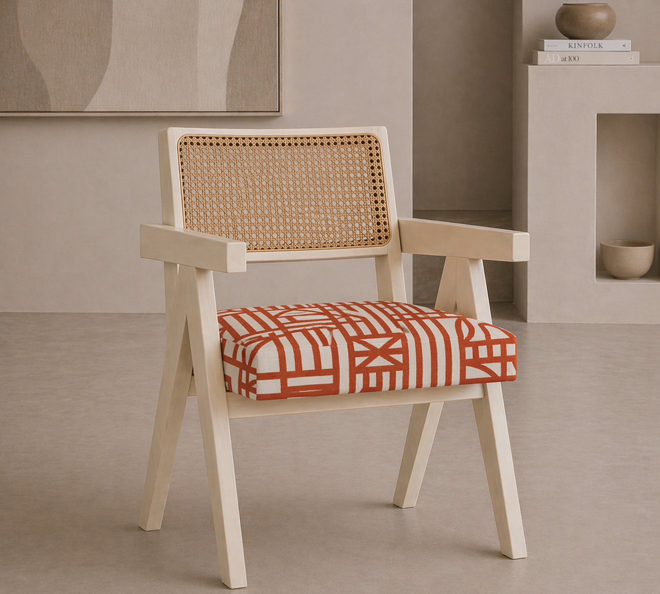 Sand&Orange Rattan Dining Chair