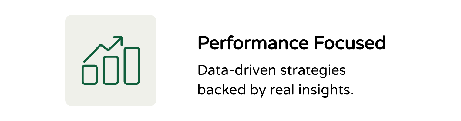 Icon showing increasing growth with a bar chart and upward arrow.