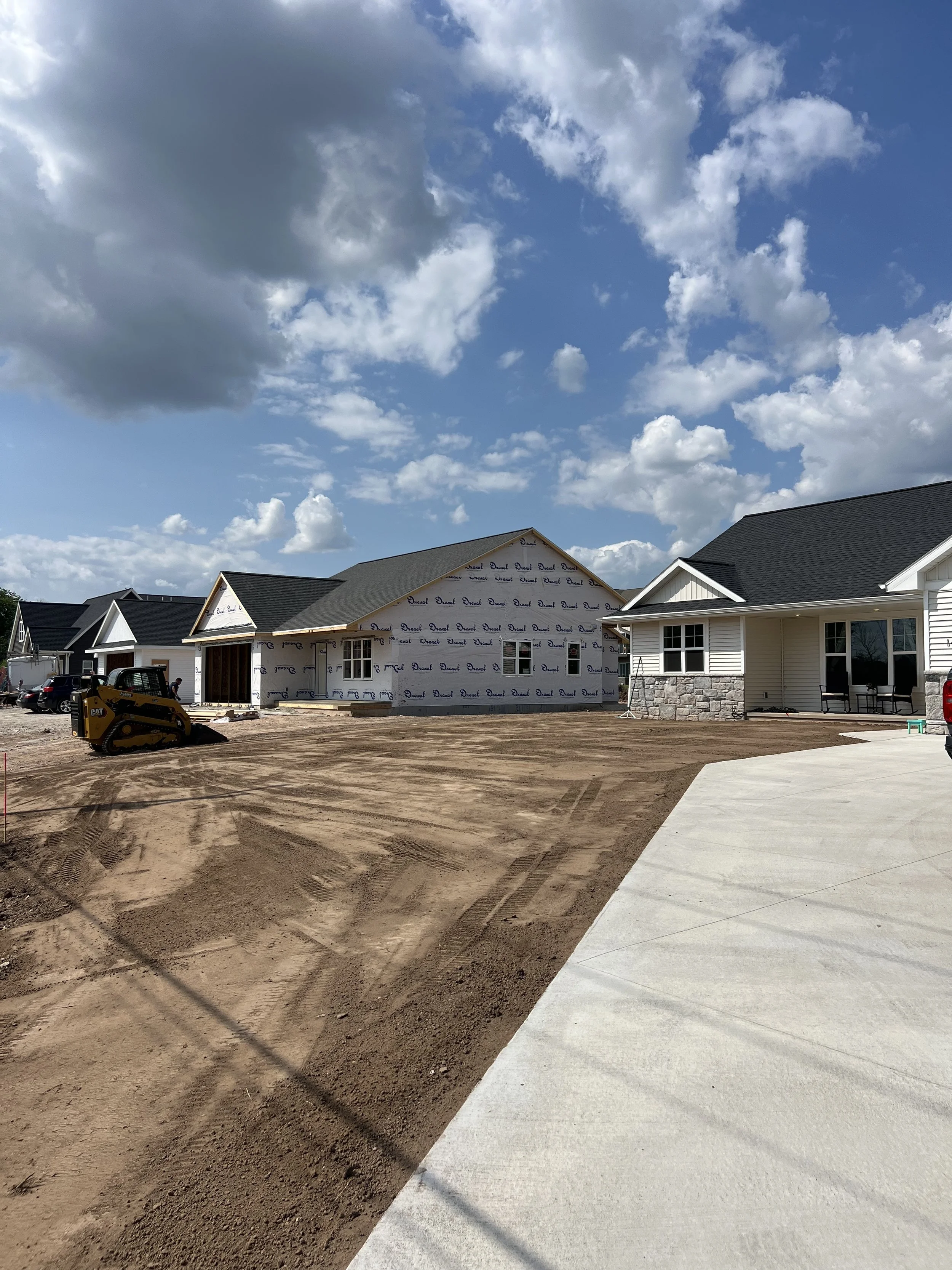 Topsoil delivered and spread in Bellevue, Wisconsin.