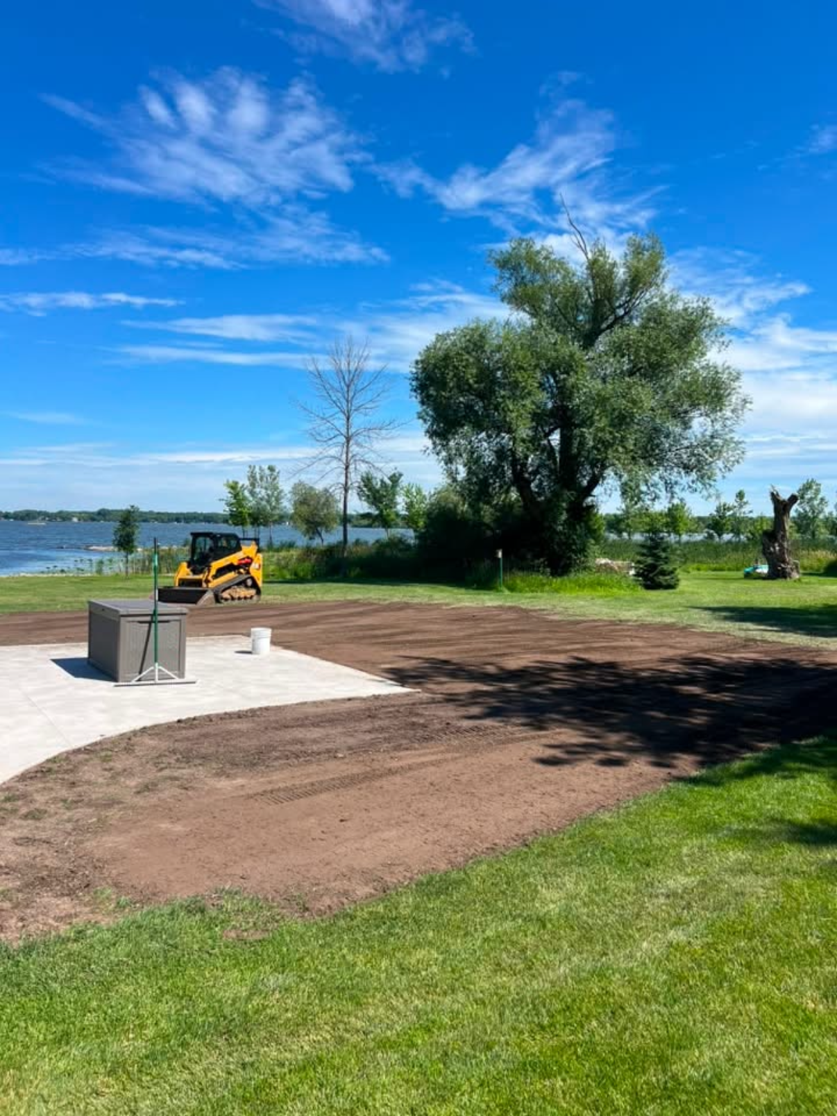 Finished Pool Landscaping. Omro, Wisconsin