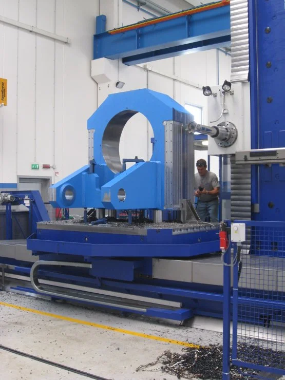 Machining of plate bending machine drop ends