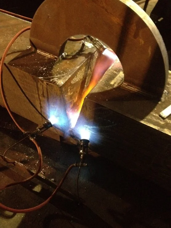 Beam pre-heating for welding