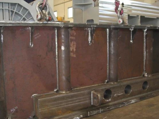 Unmachined beam detail