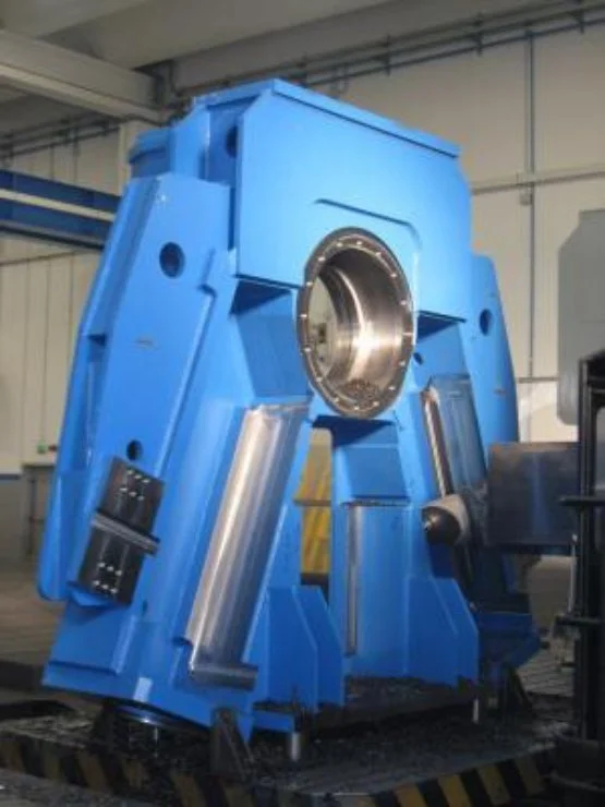 Plate bending machine frame
