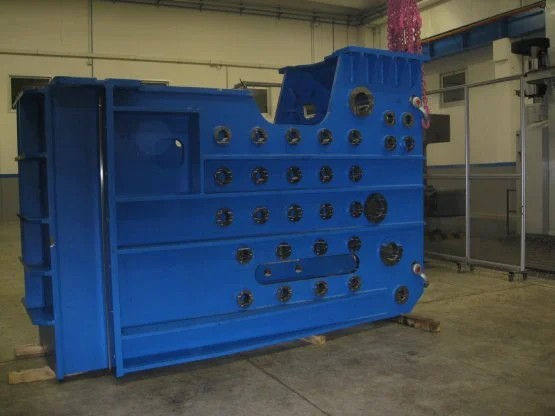 Machined flanging machine frame