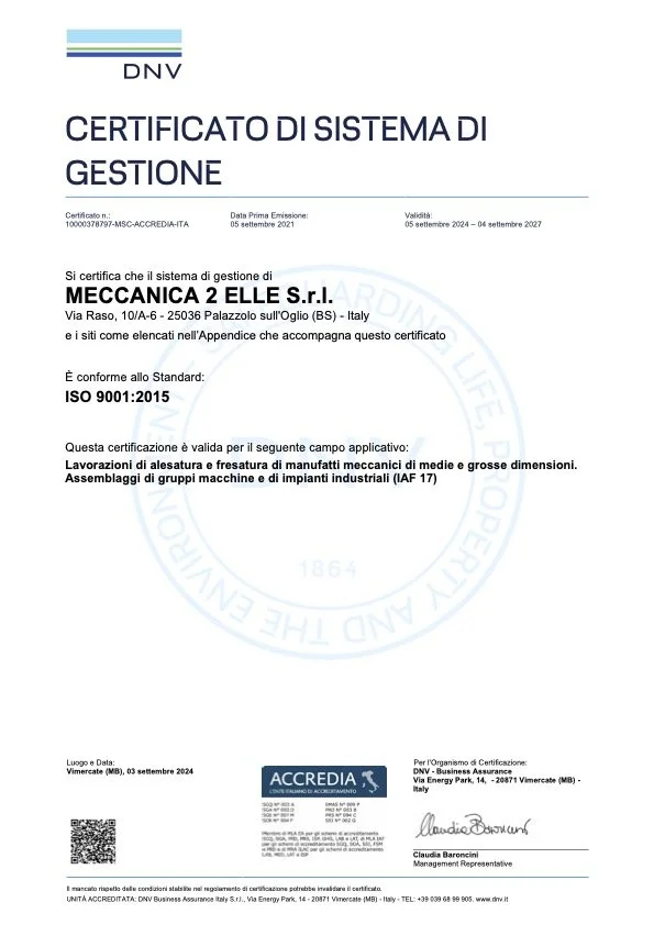 Scarica il certificato ISO 9001:2015