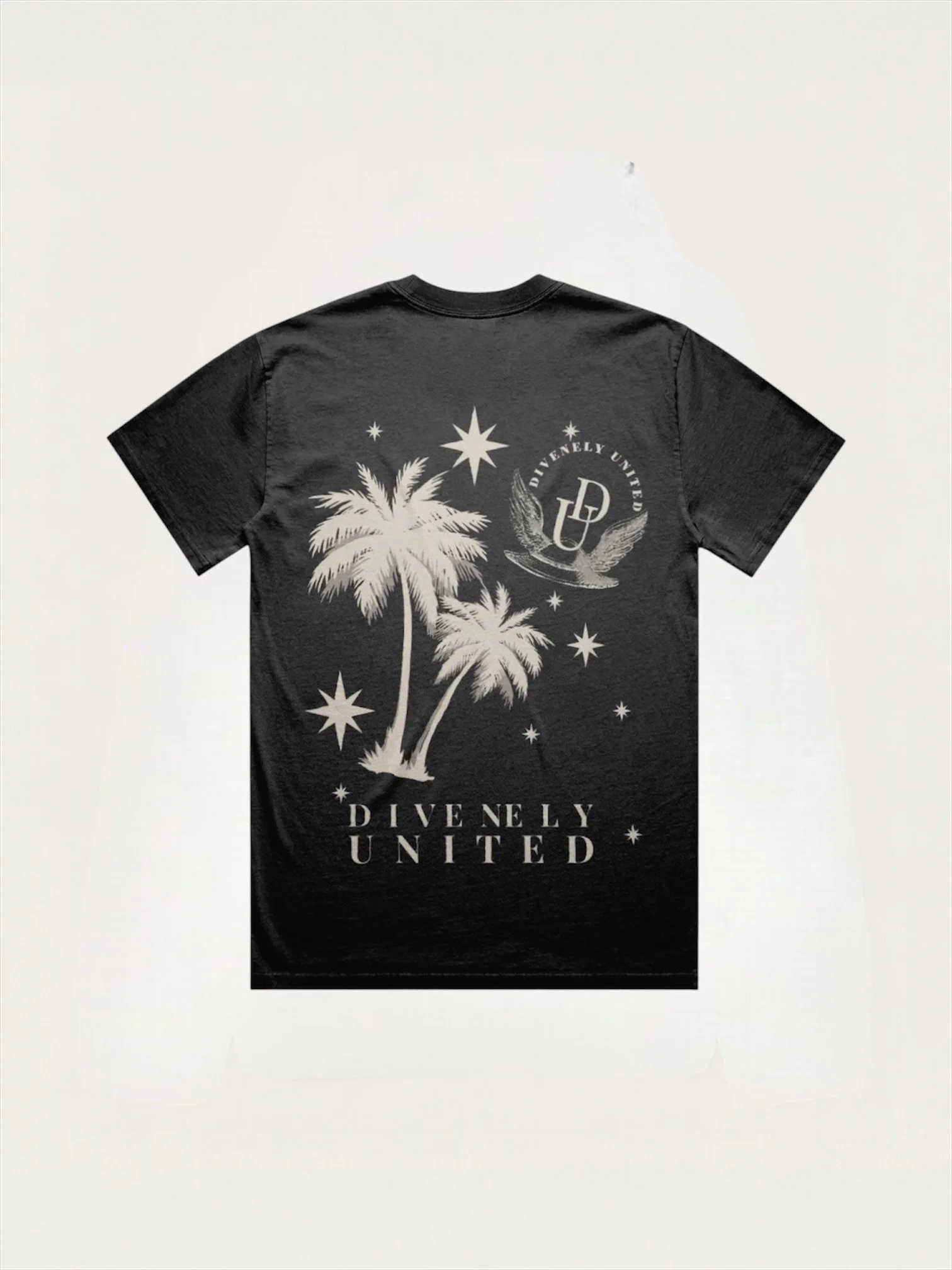 Palm Society Tee — Faded Black