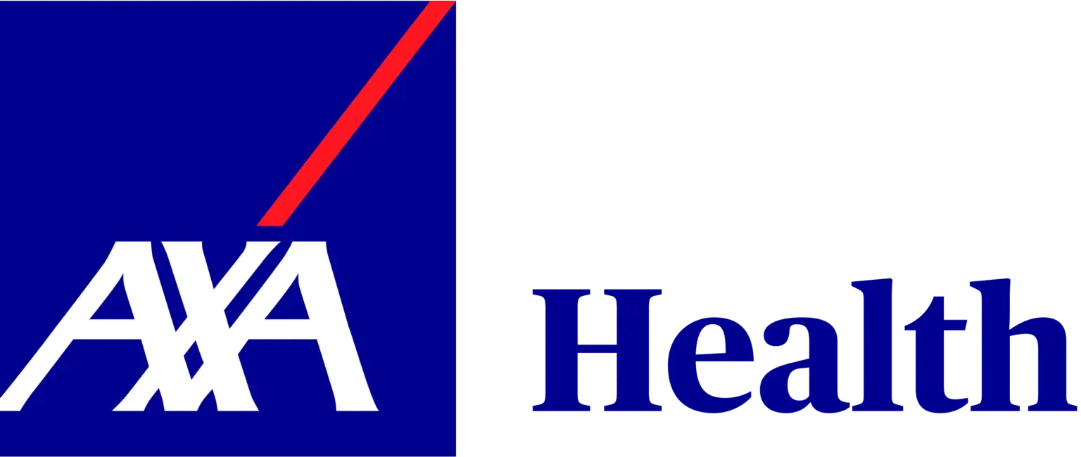 AXA Health Insurance logo indicating registered provider status for psychotherapy services