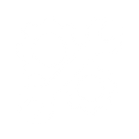 Outline of two gears with a wrench crossing between them.
