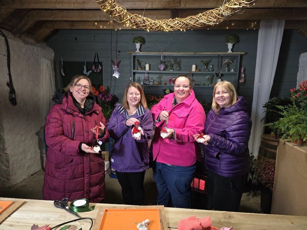 A group of ladies who attended a class absolutely delighted with their achievements