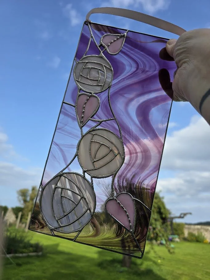 Tiffany style Rennie Mackintosh Panel