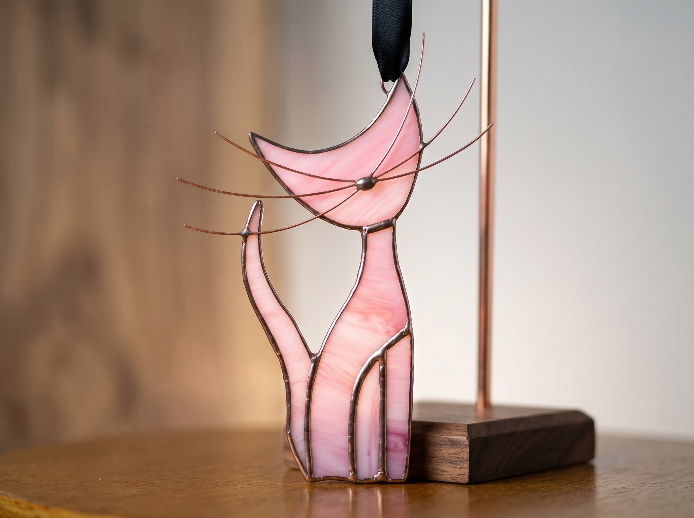 Stained Glass Cat Ornament