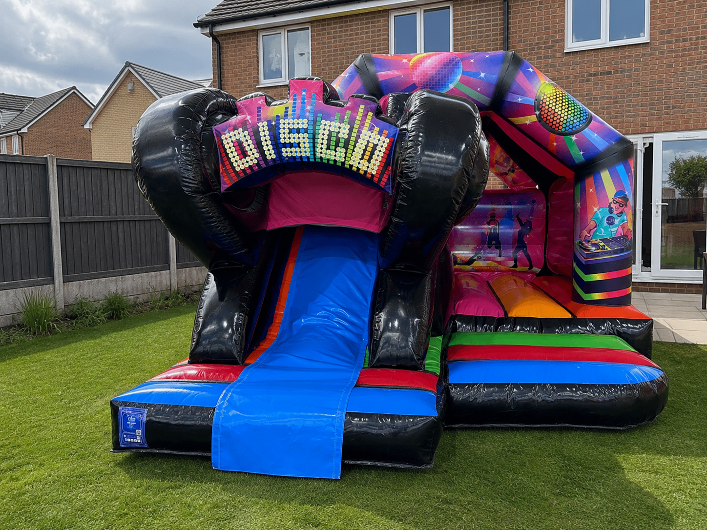 3D Disco Combo Bouncy Castle with Slide