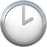 Emoji Orologio da parete con sfondo bianco e cornice argentata